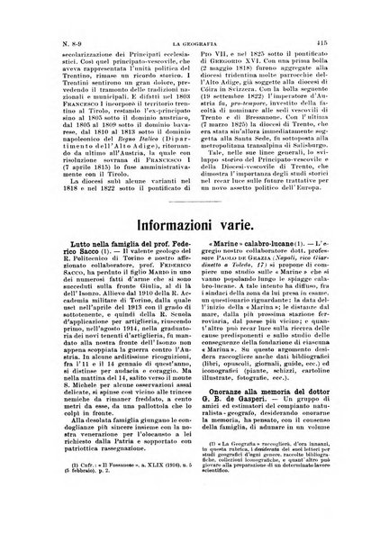 La geografia comunicazioni dell'Istituto geografico De Agostini