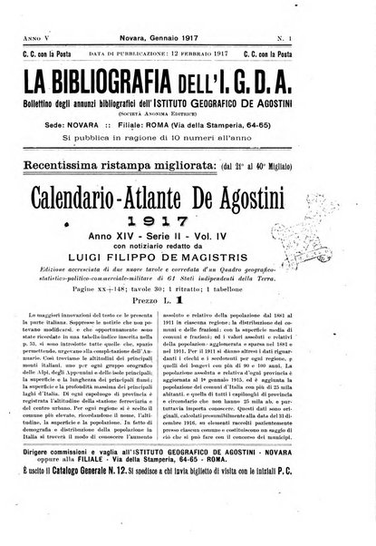 La geografia comunicazioni dell'Istituto geografico De Agostini