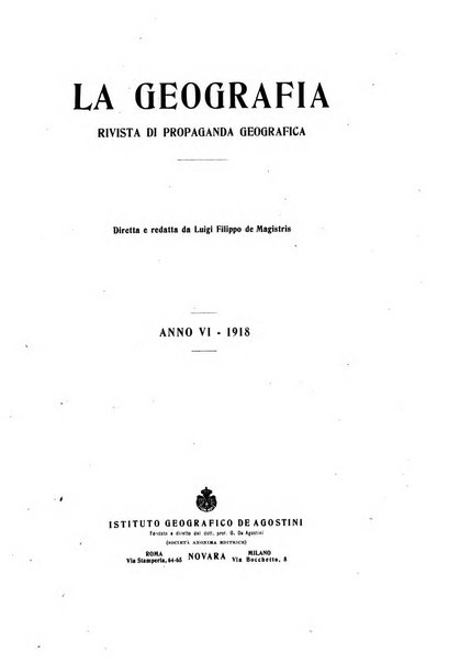 La geografia comunicazioni dell'Istituto geografico De Agostini