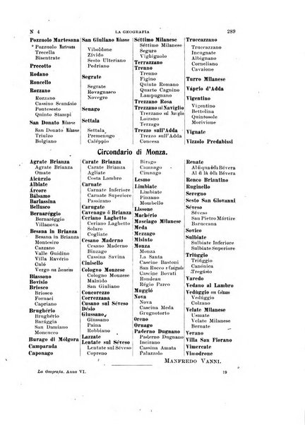 La geografia comunicazioni dell'Istituto geografico De Agostini