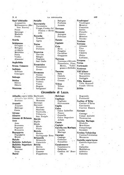 La geografia comunicazioni dell'Istituto geografico De Agostini