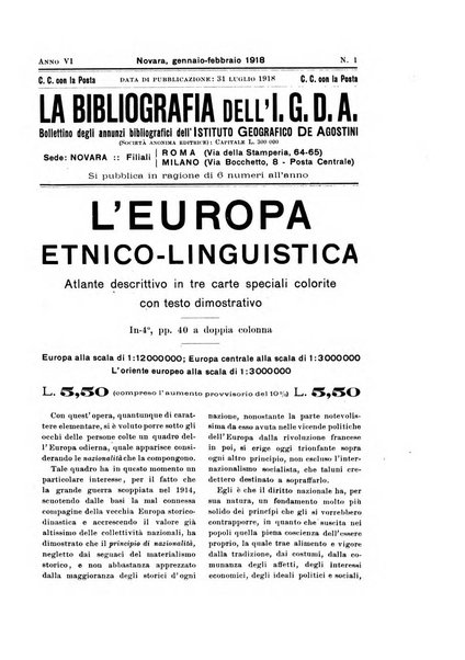 La geografia comunicazioni dell'Istituto geografico De Agostini