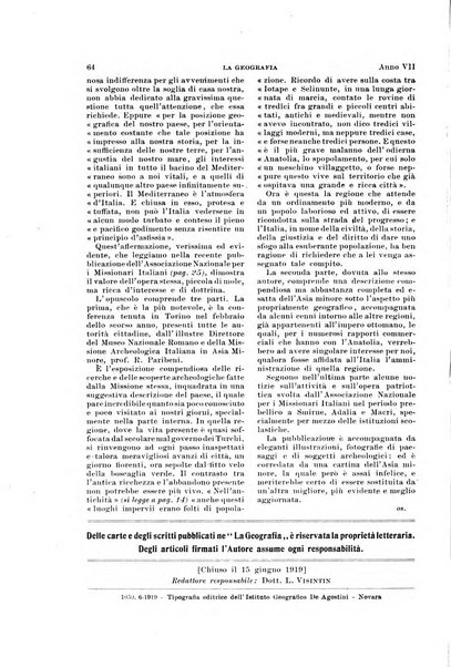 La geografia comunicazioni dell'Istituto geografico De Agostini