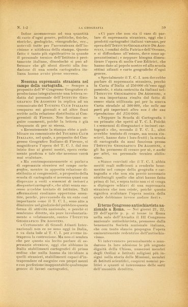 La geografia comunicazioni dell'Istituto geografico De Agostini