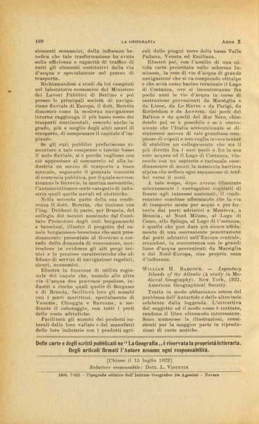 La geografia comunicazioni dell'Istituto geografico De Agostini