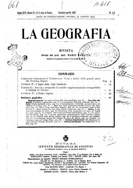 La geografia comunicazioni dell'Istituto geografico De Agostini