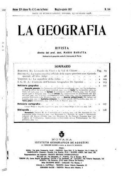 La geografia comunicazioni dell'Istituto geografico De Agostini