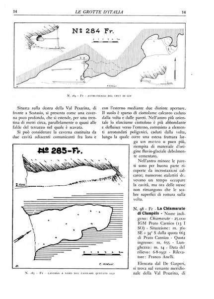 Le grotte d'Italia organo ufficiale dell'azienda autonoma di Stato delle R. Grotte demaniali di Postumia