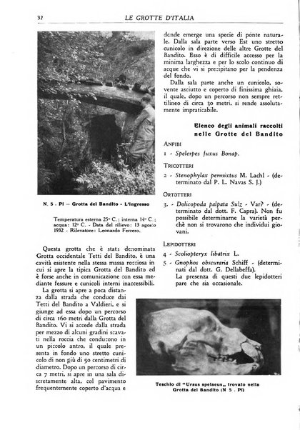 Le grotte d'Italia organo ufficiale dell'azienda autonoma di Stato delle R. Grotte demaniali di Postumia