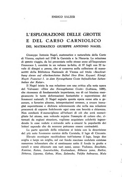 Le grotte d'Italia organo ufficiale dell'azienda autonoma di Stato delle R. Grotte demaniali di Postumia