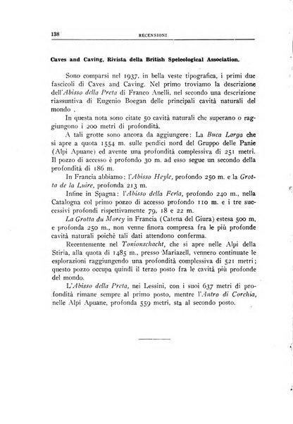 Le grotte d'Italia organo ufficiale dell'azienda autonoma di Stato delle R. Grotte demaniali di Postumia