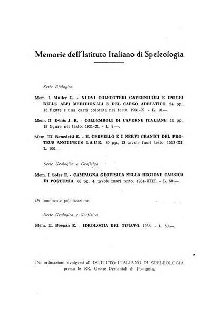 Le grotte d'Italia organo ufficiale dell'azienda autonoma di Stato delle R. Grotte demaniali di Postumia