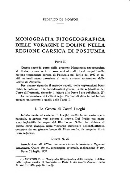 Le grotte d'Italia organo ufficiale dell'azienda autonoma di Stato delle R. Grotte demaniali di Postumia