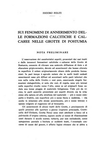 Le grotte d'Italia organo ufficiale dell'azienda autonoma di Stato delle R. Grotte demaniali di Postumia