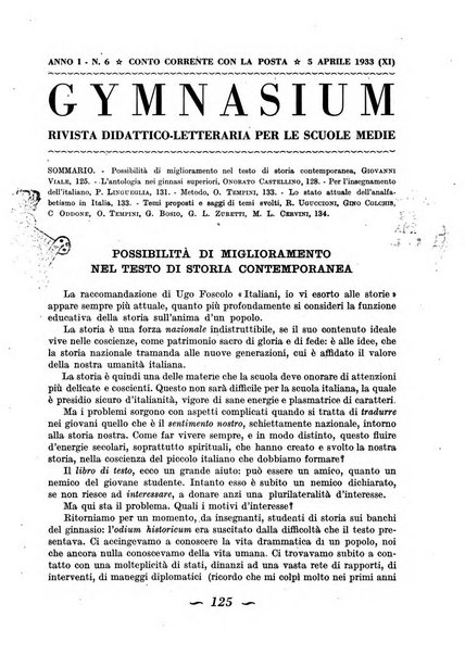 Gymnasium rivista didattico-letteraria per le scuole medie