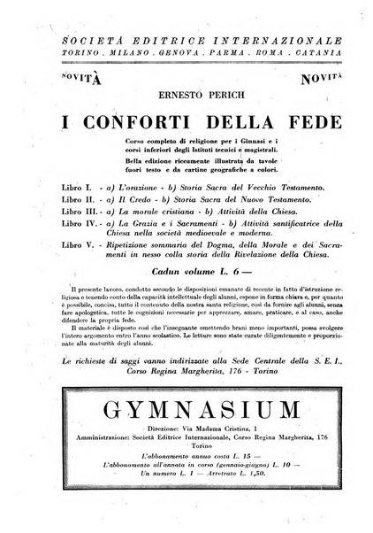 Gymnasium rivista didattico-letteraria per le scuole medie