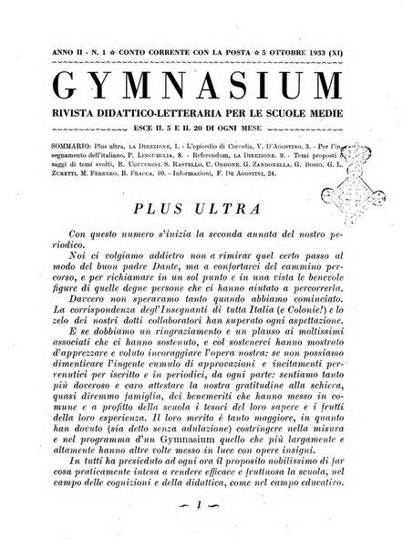 Gymnasium rivista didattico-letteraria per le scuole medie