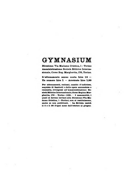 Gymnasium rivista didattico-letteraria per le scuole medie