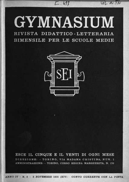 Gymnasium rivista didattico-letteraria per le scuole medie