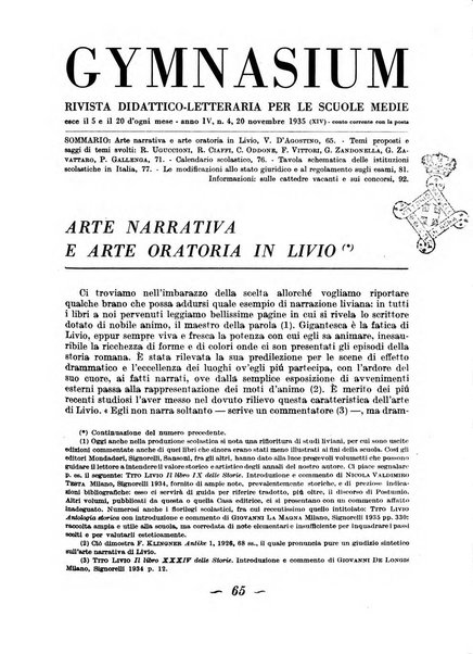 Gymnasium rivista didattico-letteraria per le scuole medie