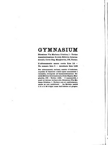 Gymnasium rivista didattico-letteraria per le scuole medie