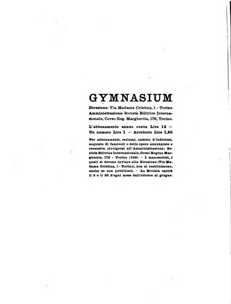 Gymnasium rivista didattico-letteraria per le scuole medie