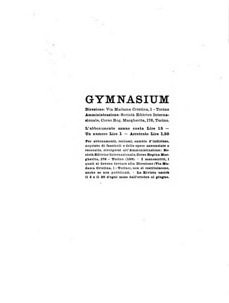 Gymnasium rivista didattico-letteraria per le scuole medie