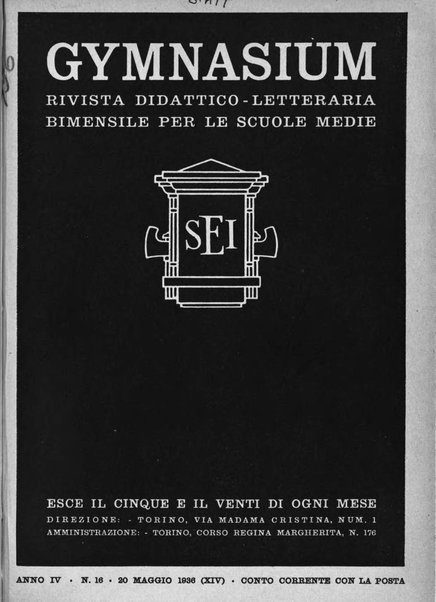 Gymnasium rivista didattico-letteraria per le scuole medie