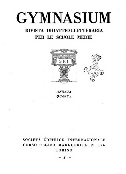 Gymnasium rivista didattico-letteraria per le scuole medie