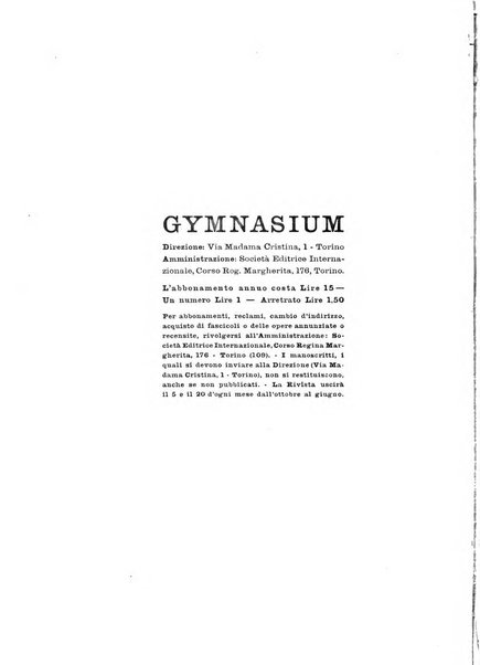 Gymnasium rivista didattico-letteraria per le scuole medie