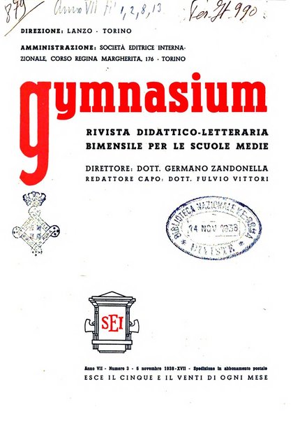 Gymnasium rivista didattico-letteraria per le scuole medie