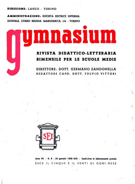 Gymnasium rivista didattico-letteraria per le scuole medie