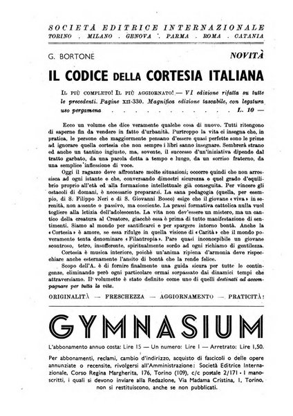 Gymnasium rivista didattico-letteraria per le scuole medie