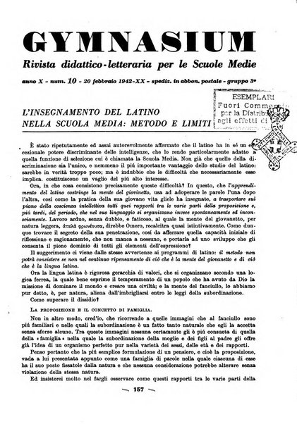 Gymnasium rivista didattico-letteraria per le scuole medie