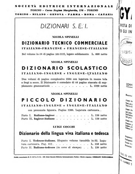 Gymnasium rivista didattico-letteraria per le scuole medie