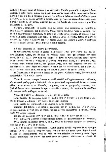 Gymnasium rivista didattico-letteraria per le scuole medie