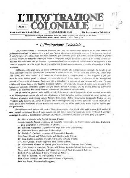 L'illustrazione coloniale rivista mensile sotto gli auspicii dell'Istituto coloniale italiano