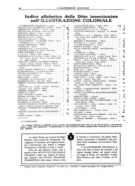 L'illustrazione coloniale rivista mensile sotto gli auspicii dell'Istituto coloniale italiano