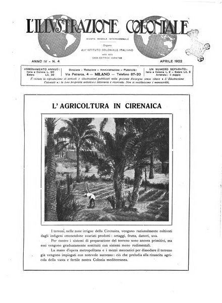 L'illustrazione coloniale rivista mensile sotto gli auspicii dell'Istituto coloniale italiano