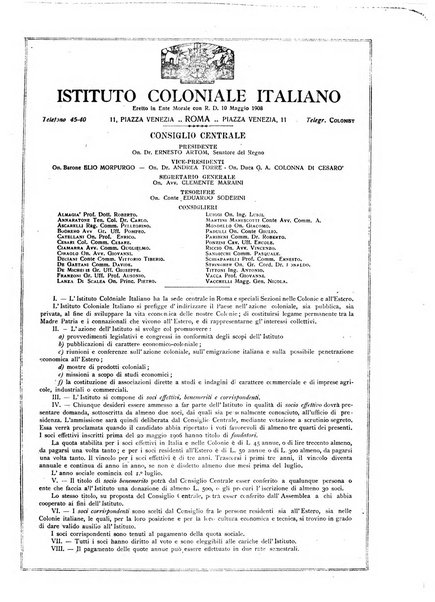 L'illustrazione coloniale rivista mensile sotto gli auspicii dell'Istituto coloniale italiano