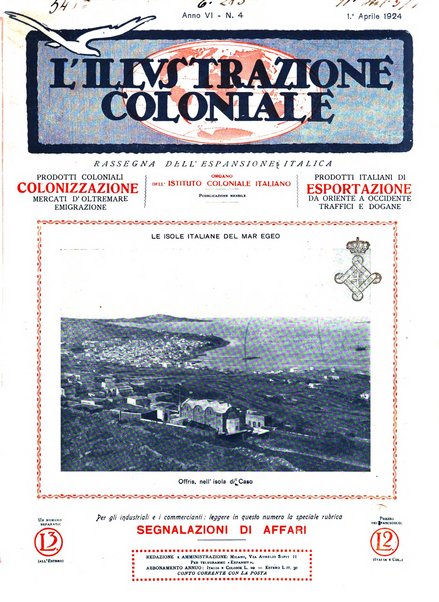 L'illustrazione coloniale rivista mensile sotto gli auspicii dell'Istituto coloniale italiano