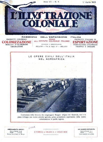 L'illustrazione coloniale rivista mensile sotto gli auspicii dell'Istituto coloniale italiano