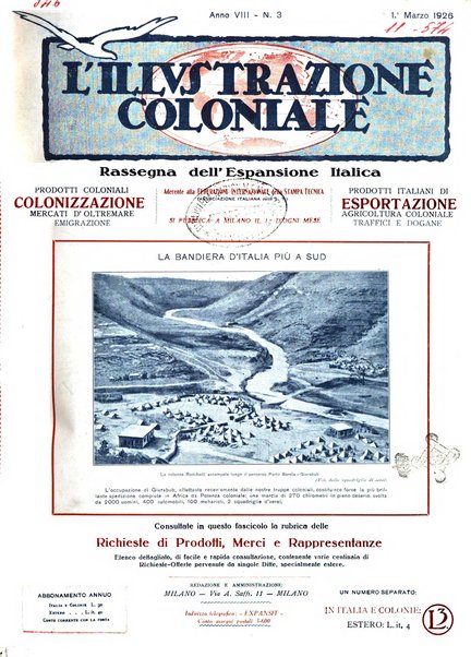 L'illustrazione coloniale rivista mensile sotto gli auspicii dell'Istituto coloniale italiano