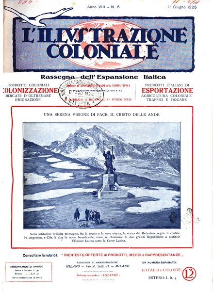 L'illustrazione coloniale rivista mensile sotto gli auspicii dell'Istituto coloniale italiano