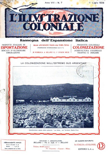 L'illustrazione coloniale rivista mensile sotto gli auspicii dell'Istituto coloniale italiano