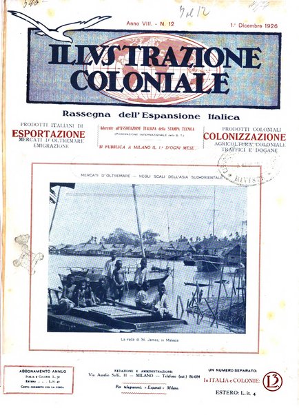 L'illustrazione coloniale rivista mensile sotto gli auspicii dell'Istituto coloniale italiano