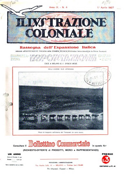 L'illustrazione coloniale rivista mensile sotto gli auspicii dell'Istituto coloniale italiano