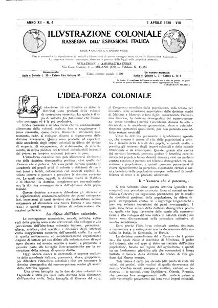 L'illustrazione coloniale rivista mensile sotto gli auspicii dell'Istituto coloniale italiano