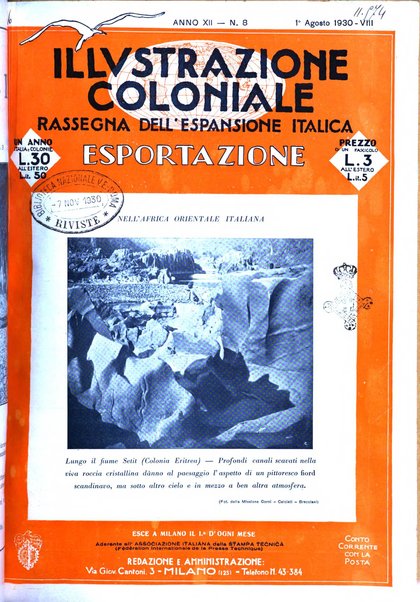 L'illustrazione coloniale rivista mensile sotto gli auspicii dell'Istituto coloniale italiano