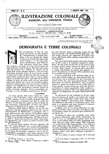 L'illustrazione coloniale rivista mensile sotto gli auspicii dell'Istituto coloniale italiano